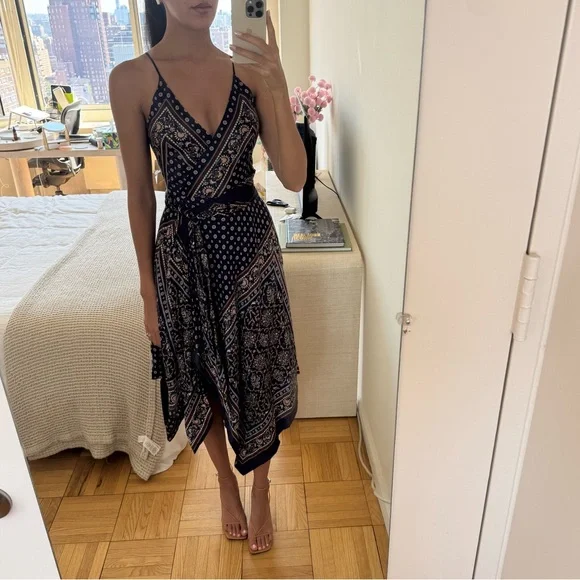 JONATHAN SIMKHAI Scarf Print Wrap Dress - Picture 9 of 13